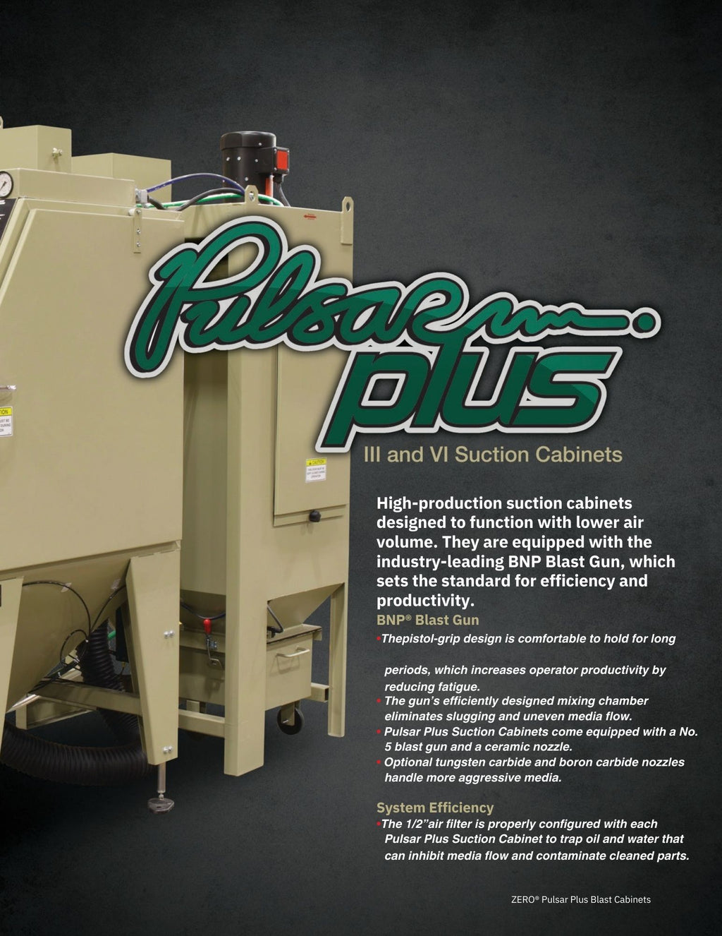 Clemco 29383 Pulsar Plus VI-S Blast Cabinet w/Reclaim & Dust Collector