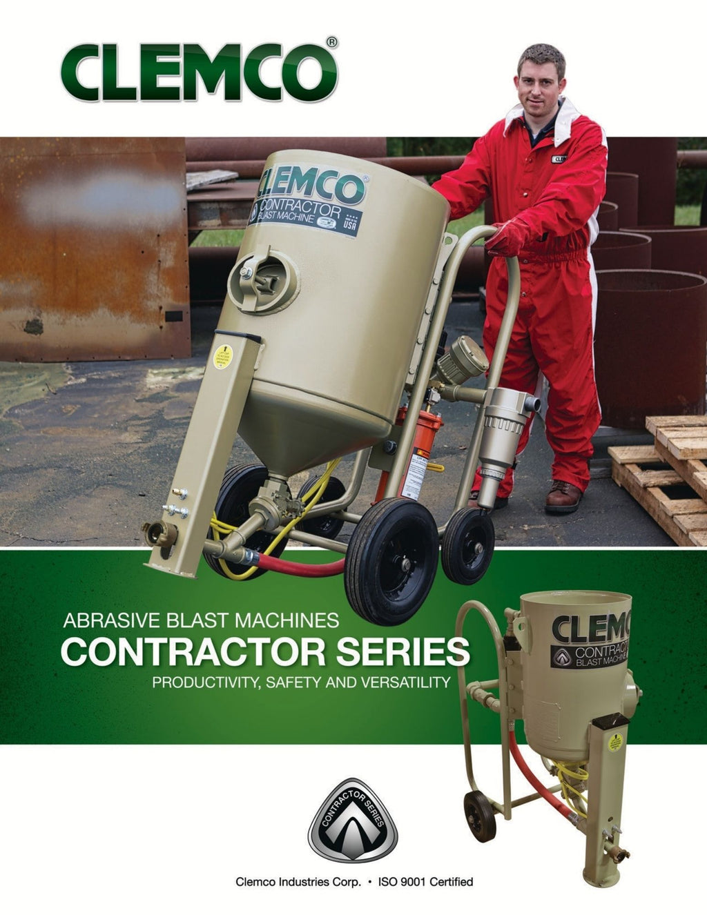 Clemco 21546 Contractor 6 cuft W/Millennium & CPF Portable