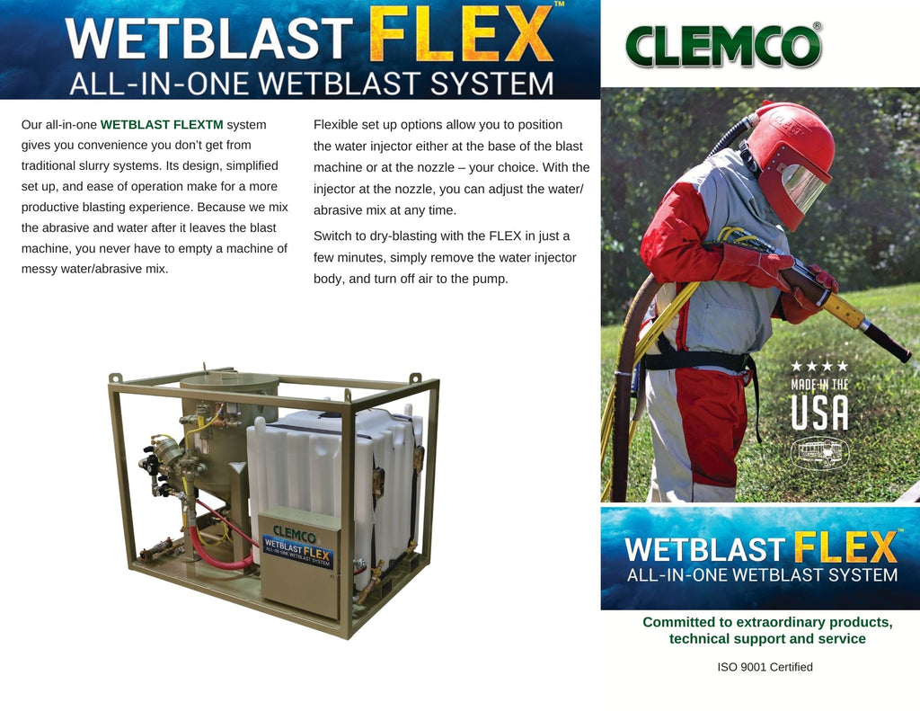 Clemco 28436 Wetblast FLEX™ 6 cuft, 1-1/4" Thread Skid