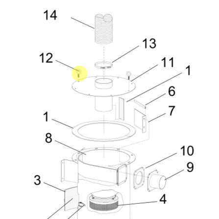 Technical diagram of a mechanical component with clemco part number 00430 labeled on a white background