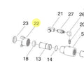 Technical diagram of mechanical parts with numbers indicating their sequence or importance clemco part number 00553 listed